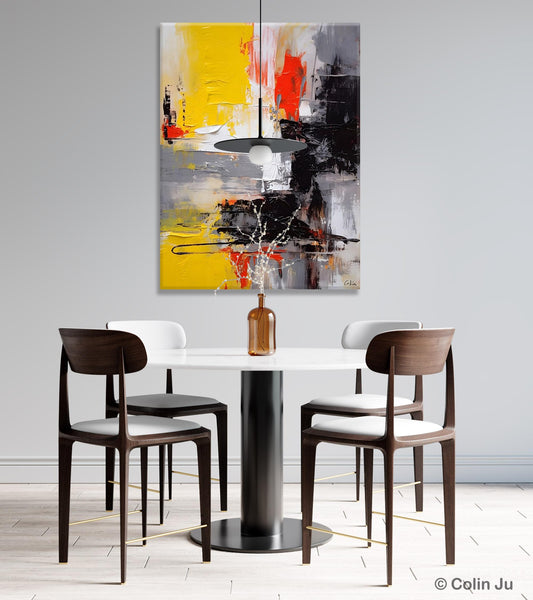 Original Abstract Art, Contemporary Acrylic Painting, Hand Painted Canvas Art, Modern Wall Art Ideas for Dining Room, Large Canvas Paintings-Grace Painting Crafts