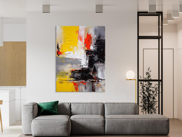 Original Abstract Art, Contemporary Acrylic Painting, Hand Painted Canvas Art, Modern Wall Art Ideas for Dining Room, Large Canvas Paintings-Grace Painting Crafts