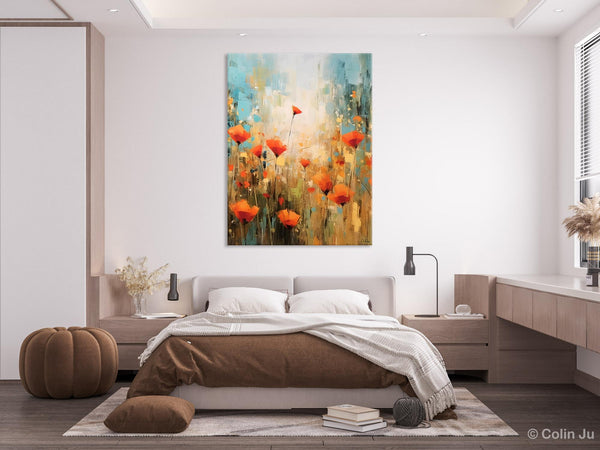 Abstract Flower Painting, Flower Acrylic Painting, Canvas Painting Flower, Original Paintings on Canvas, Modern Acrylic Paintings for Bedroom-Grace Painting Crafts