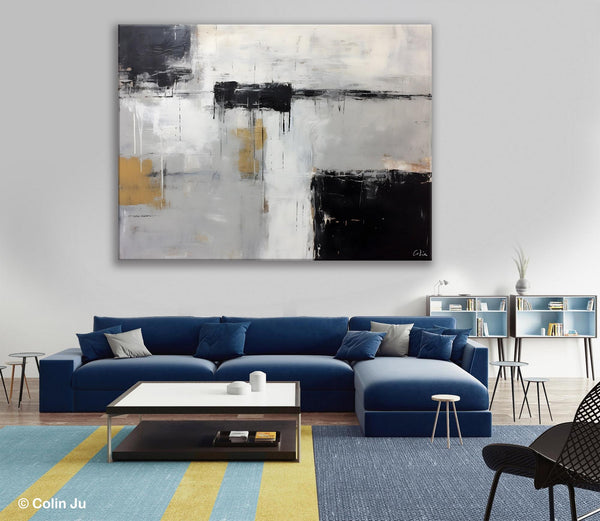 Contemporary Acrylic Paintings, Extra Large Painting on Canvas, Large Original Abstract Wall Art, Large Canvas Paintings for Bedroom-Grace Painting Crafts