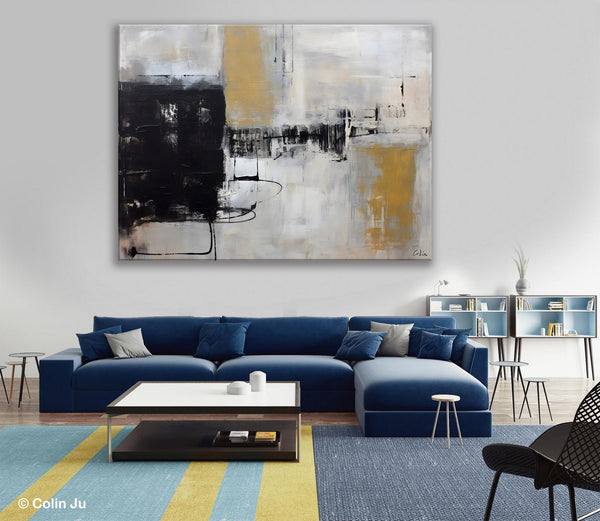 Simple Modern Art, Contemporary Acrylic Paintings, Oversized Paintings on Canvas, Large Original Abstract Wall Art, Large Canvas Paintings for Bedroom-Grace Painting Crafts