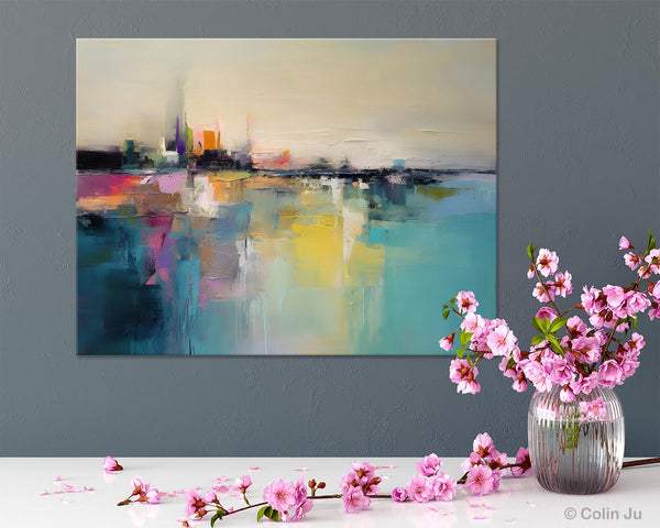 Acrylic Painting on Canvas, Original Landscape Paintings, Landscape Canvas Paintings for Living Room, Extra Large Modern Wall Art Paintings-Grace Painting Crafts