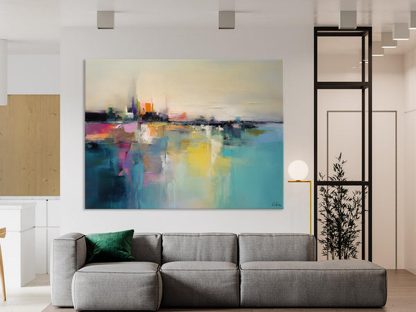 Acrylic Painting on Canvas, Original Landscape Paintings, Landscape Canvas Paintings for Living Room, Extra Large Modern Wall Art Paintings-Grace Painting Crafts