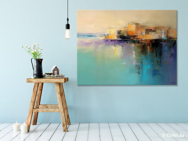 Original Landscape Paintings, Landscape Canvas Paintings for Living Room, Acrylic Painting on Canvas, Extra Large Modern Wall Art Paintings-Grace Painting Crafts