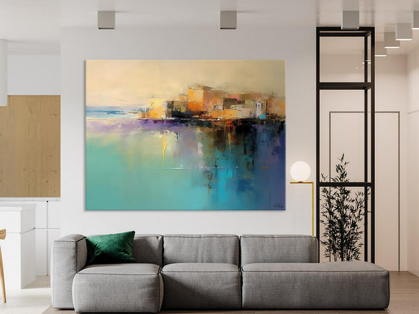 Original Landscape Paintings, Landscape Canvas Paintings for Living Room, Acrylic Painting on Canvas, Extra Large Modern Wall Art Paintings-Grace Painting Crafts