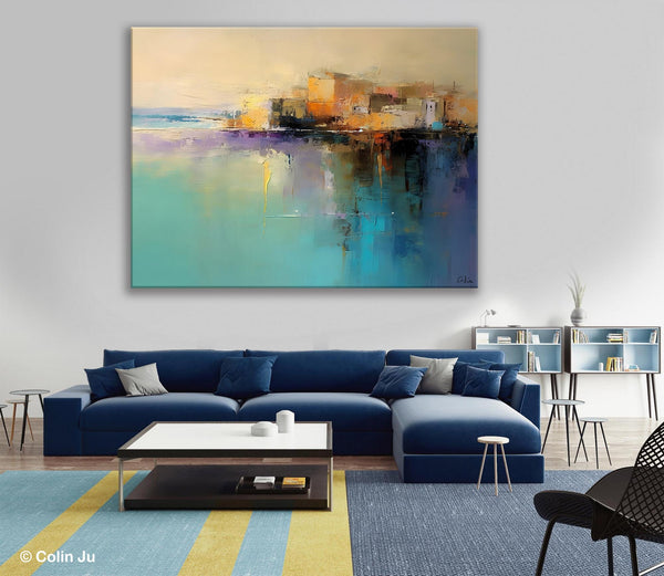 Original Landscape Paintings, Landscape Canvas Paintings for Living Room, Acrylic Painting on Canvas, Extra Large Modern Wall Art Paintings-Grace Painting Crafts