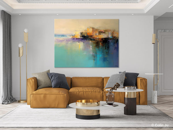 Original Landscape Paintings, Landscape Canvas Paintings for Living Room, Acrylic Painting on Canvas, Extra Large Modern Wall Art Paintings-Grace Painting Crafts