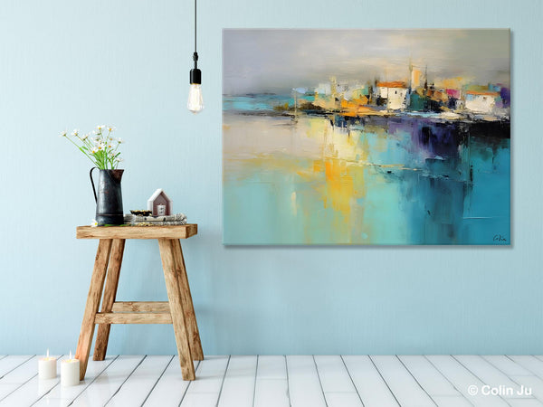 Extra Large Paintings for Bedroom, Abstract Landscape Painting, Landscape Wall Art Paintings, Original Modern Abstract Art-Grace Painting Crafts