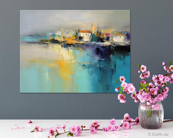 Extra Large Paintings for Bedroom, Abstract Landscape Painting, Landscape Wall Art Paintings, Original Modern Abstract Art-Grace Painting Crafts