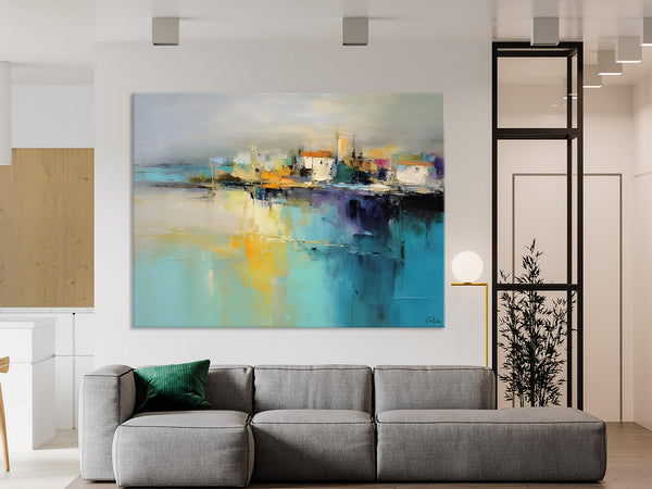 Extra Large Paintings for Bedroom, Abstract Landscape Painting, Landscape Wall Art Paintings, Original Modern Abstract Art-Grace Painting Crafts