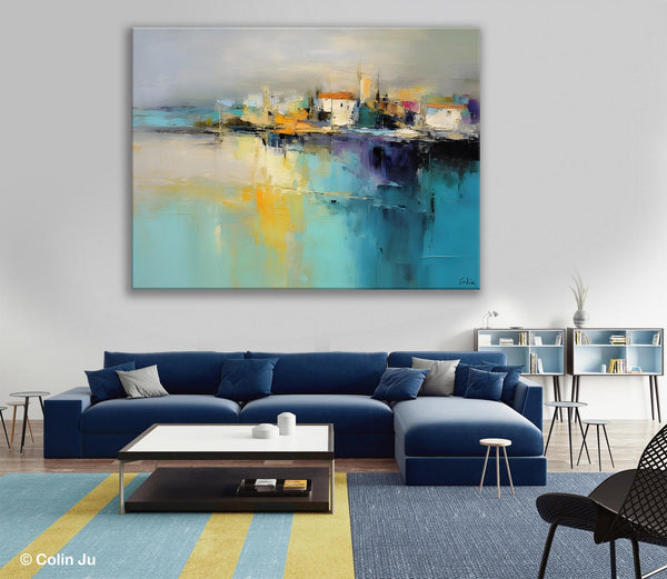 Extra Large Paintings for Bedroom, Abstract Landscape Painting, Landscape Wall Art Paintings, Original Modern Abstract Art-Grace Painting Crafts