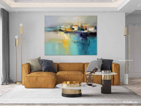 Extra Large Paintings for Bedroom, Abstract Landscape Painting, Landscape Wall Art Paintings, Original Modern Abstract Art-Grace Painting Crafts