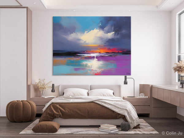 Living Room Abstract Paintings, Large Landscape Canvas Paintings, Buy Art Online, Original Landscape Abstract Painting, Simple Wall Art Ideas-Grace Painting Crafts