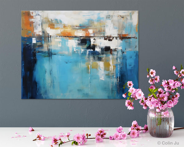 Contemporary Canvas Art, Heavy Texture Canavas Art, Original Modern Wall Paintings, Abstract Painting for Bedroom, Modern Acrylic Artwork-Grace Painting Crafts