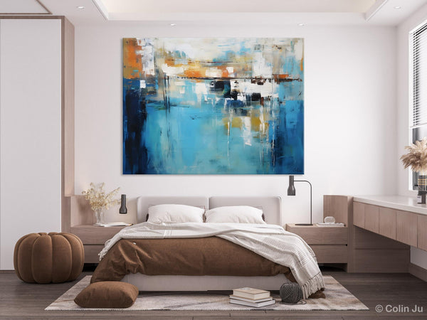 Contemporary Canvas Art, Heavy Texture Canavas Art, Original Modern Wall Paintings, Abstract Painting for Bedroom, Modern Acrylic Artwork-Grace Painting Crafts