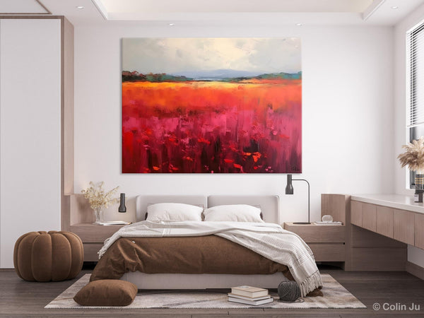 Landscape Paintings for Living Room, Landscape Canvas Paintings, Abstract Landscape Paintings, Original Modern Wall Art, Hand Painted Canvas Art-Grace Painting Crafts