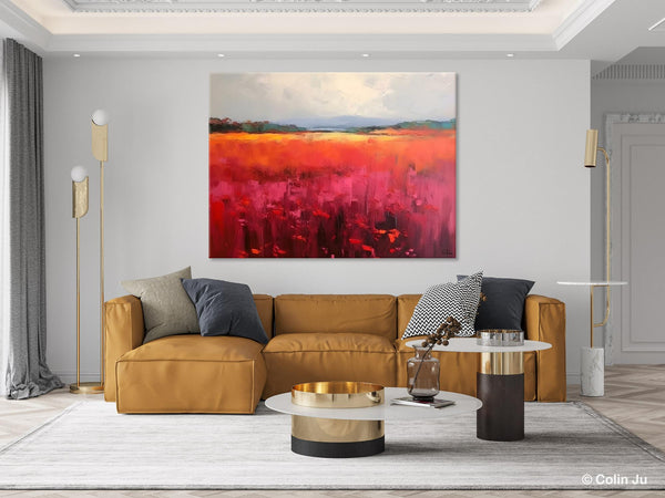 Landscape Paintings for Living Room, Landscape Canvas Paintings, Abstract Landscape Paintings, Original Modern Wall Art, Hand Painted Canvas Art-Grace Painting Crafts