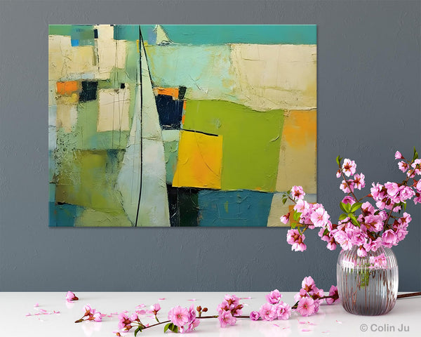 Bedroom Abstract Paintings, Original Abstract Art for Dining Room, Palette Knife Paintings, Large Acrylic Painting on Canvas, Hand Painted Canvas Art-Grace Painting Crafts