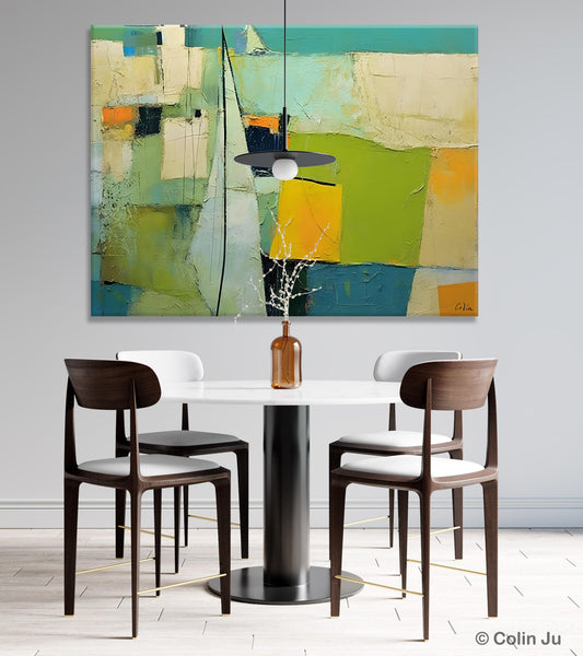 Bedroom Abstract Paintings, Original Abstract Art for Dining Room, Palette Knife Paintings, Large Acrylic Painting on Canvas, Hand Painted Canvas Art-Grace Painting Crafts