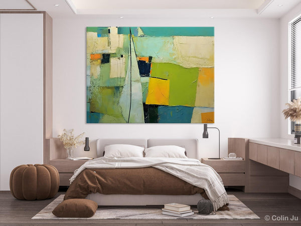 Bedroom Abstract Paintings, Original Abstract Art for Dining Room, Palette Knife Paintings, Large Acrylic Painting on Canvas, Hand Painted Canvas Art-Grace Painting Crafts