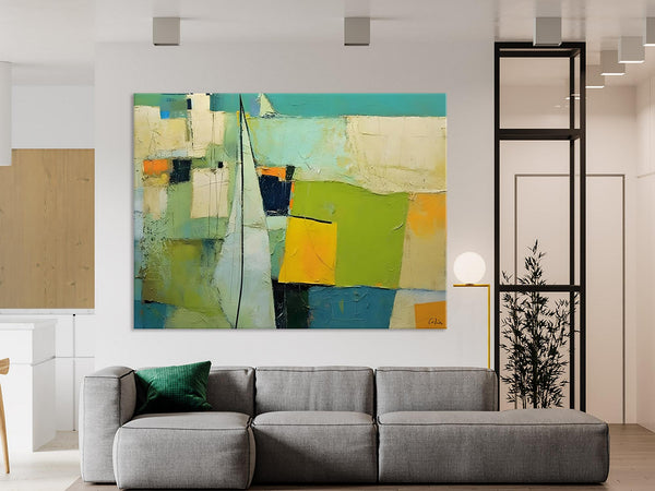 Bedroom Abstract Paintings, Original Abstract Art for Dining Room, Palette Knife Paintings, Large Acrylic Painting on Canvas, Hand Painted Canvas Art-Grace Painting Crafts