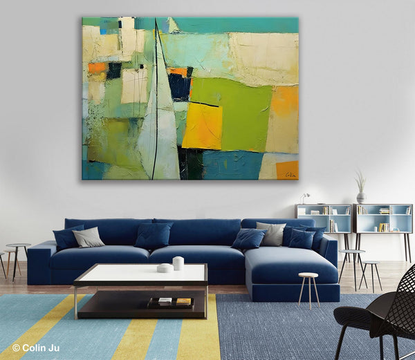 Bedroom Abstract Paintings, Original Abstract Art for Dining Room, Palette Knife Paintings, Large Acrylic Painting on Canvas, Hand Painted Canvas Art-Grace Painting Crafts