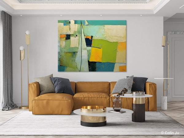 Bedroom Abstract Paintings, Original Abstract Art for Dining Room, Palette Knife Paintings, Large Acrylic Painting on Canvas, Hand Painted Canvas Art-Grace Painting Crafts