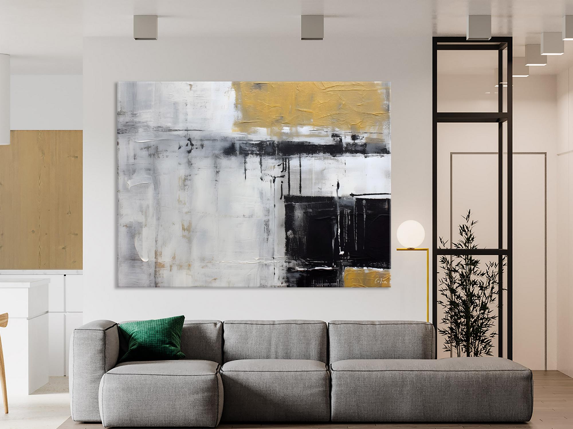 Oversized Paintings on Canvas, Large Original Abstract Wall Art, Simple Modern Art, Contemporary Acrylic Paintings, Large Canvas Paintings for Bedroom-Grace Painting Crafts