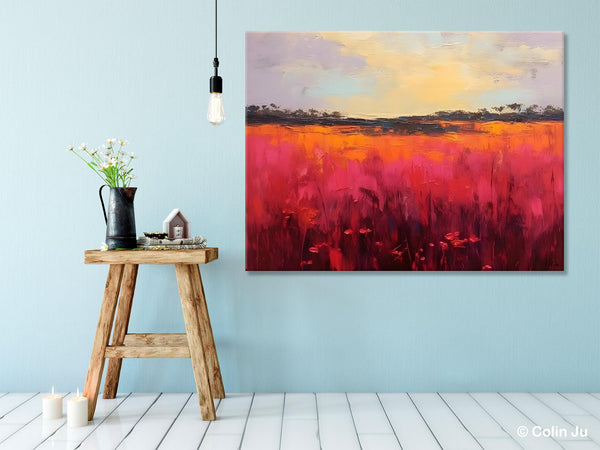 Oversized Modern Wall Art Paintings, Original Landscape Paintings, Modern Acrylic Artwork on Canvas, Large Abstract Painting for Living Room-Grace Painting Crafts