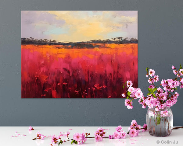 Oversized Modern Wall Art Paintings, Original Landscape Paintings, Modern Acrylic Artwork on Canvas, Large Abstract Painting for Living Room-Grace Painting Crafts