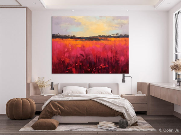 Oversized Modern Wall Art Paintings, Original Landscape Paintings, Modern Acrylic Artwork on Canvas, Large Abstract Painting for Living Room-Grace Painting Crafts