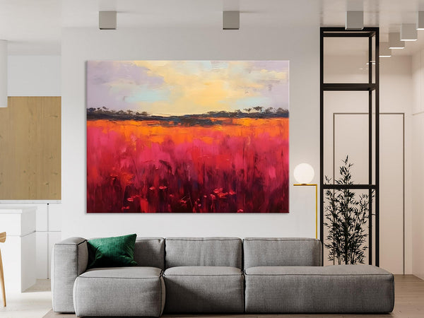Oversized Modern Wall Art Paintings, Original Landscape Paintings, Modern Acrylic Artwork on Canvas, Large Abstract Painting for Living Room-Grace Painting Crafts
