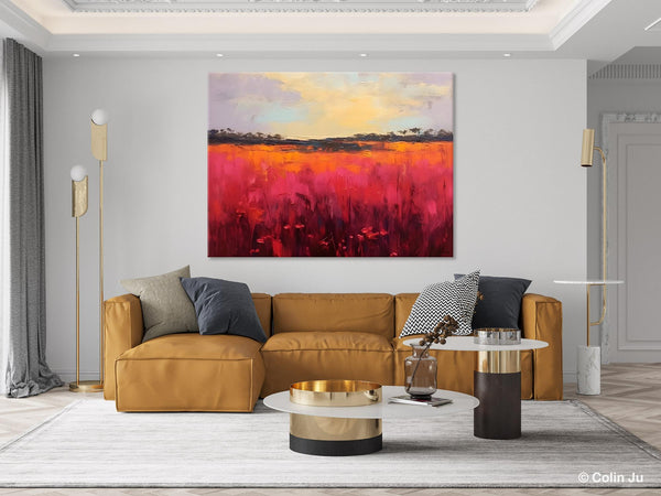 Oversized Modern Wall Art Paintings, Original Landscape Paintings, Modern Acrylic Artwork on Canvas, Large Abstract Painting for Living Room-Grace Painting Crafts