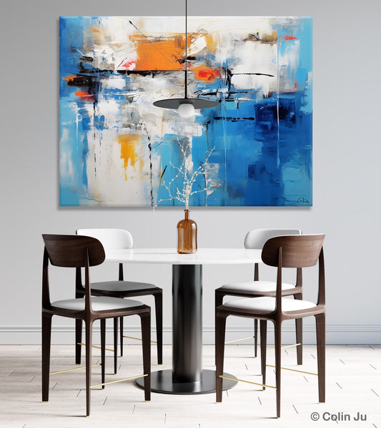 Abstract Paintings Behind Sofa, Acrylic Paintings for Bedroom, Hand Painted Canvas Art, Original Canvas Wall Art, Buy Paintings Online-Grace Painting Crafts