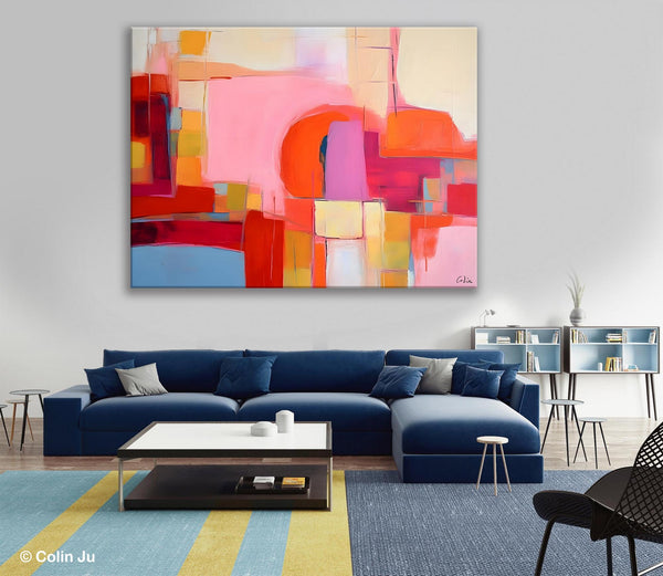 Living Room Abstract Paintings, Hand Painted Canvas Paintings, Original Modern Wall Art Paintings, Modern Acrylic Paintings on Canvas-Grace Painting Crafts