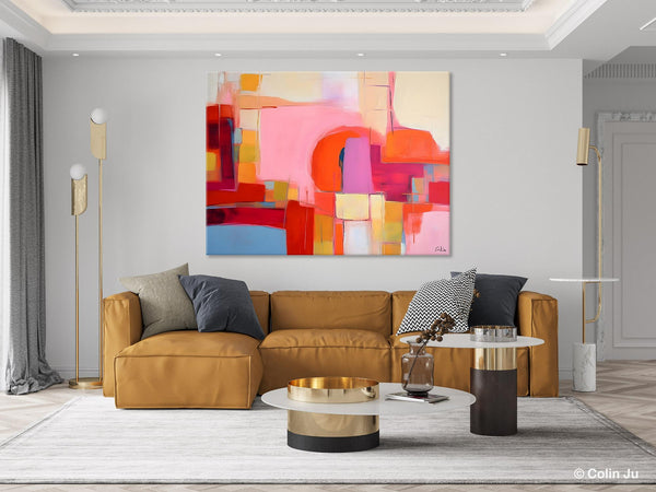 Living Room Abstract Paintings, Hand Painted Canvas Paintings, Original Modern Wall Art Paintings, Modern Acrylic Paintings on Canvas-Grace Painting Crafts