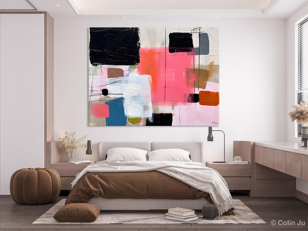 Contemporary Abstract Art, Bedroom Canvas Art Ideas, Simple Modern Art, Large Original Paintings for Sale, Buy Large Paintings Online-Grace Painting Crafts