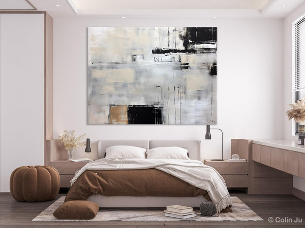 Large Original Abstract Wall Art, Simple Modern Art, Contemporary Acrylic Paintings, Oversized Paintings on Canvas, Large Canvas Paintings for Living Room-Grace Painting Crafts
