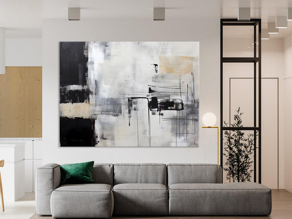 Modern Paintings for Bedroom, Living Room Wall Canvas Painting, Extra Large Abstract Artwork, Original Hand Painted Acrylic Painting-Grace Painting Crafts