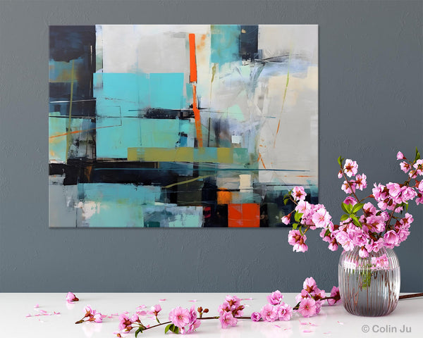 Contemporary Canvas Artwork, Large Modern Acrylic Painting, Abstract Wall Art for Dining Room, Original Hand Painted Wall Art Paintings-Grace Painting Crafts