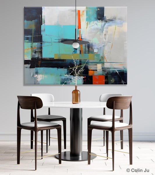 Contemporary Canvas Artwork, Large Modern Acrylic Painting, Abstract Wall Art for Dining Room, Original Hand Painted Wall Art Paintings-Grace Painting Crafts
