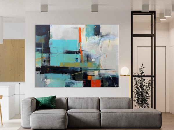 Contemporary Canvas Artwork, Large Modern Acrylic Painting, Abstract Wall Art for Dining Room, Original Hand Painted Wall Art Paintings-Grace Painting Crafts