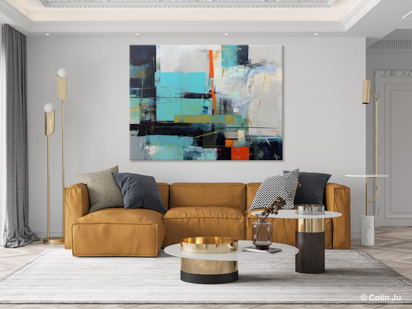 Contemporary Canvas Artwork, Large Modern Acrylic Painting, Abstract Wall Art for Dining Room, Original Hand Painted Wall Art Paintings-Grace Painting Crafts