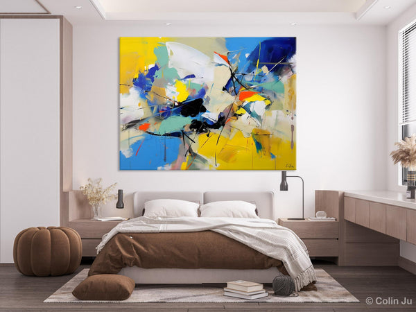 Living Room Wall Art Ideas, Original Modern Wall Art Paintings, Modern Paintings for Bedroom, Buy Paintings Online, Oversized Canvas Painting for Sale-Grace Painting Crafts