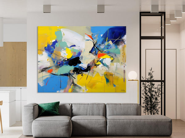 Living Room Wall Art Ideas, Original Modern Wall Art Paintings, Modern Paintings for Bedroom, Buy Paintings Online, Oversized Canvas Painting for Sale-Grace Painting Crafts