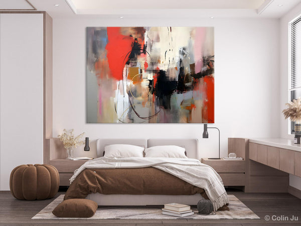 Large Wall Art Paintings Behind Sofa, Acrylic Paintings on Canvas, Original Acrylic Paintings, Modern Canvas Paintings, Hand Painted Canvas Art-Grace Painting Crafts