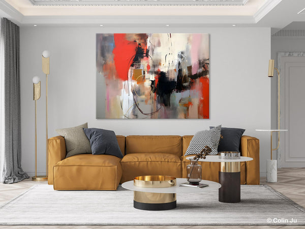 Large Wall Art Paintings Behind Sofa, Acrylic Paintings on Canvas, Original Acrylic Paintings, Modern Canvas Paintings, Hand Painted Canvas Art-Grace Painting Crafts