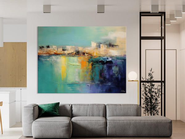 Contemporary Canvas Wall Art, Original Hand Painted Canvas Art, Acrylic Paintings Behind Sofa, Abstract Paintings for Bedroom, Buy Paintings Online-Grace Painting Crafts