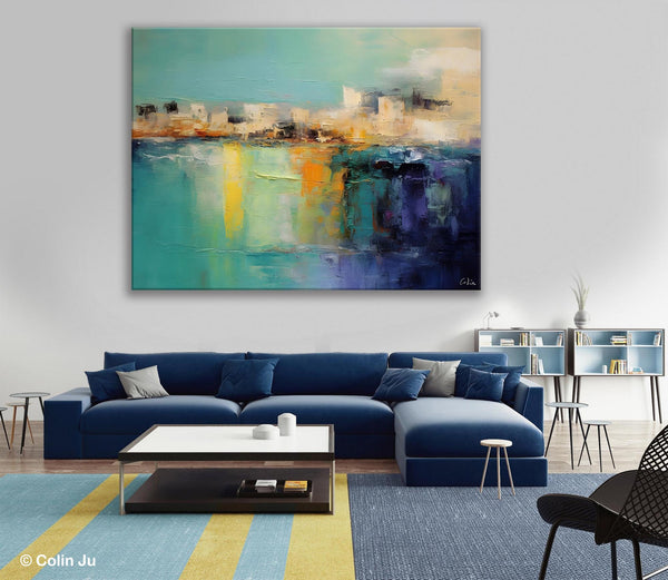 Contemporary Canvas Wall Art, Original Hand Painted Canvas Art, Acrylic Paintings Behind Sofa, Abstract Paintings for Bedroom, Buy Paintings Online-Grace Painting Crafts