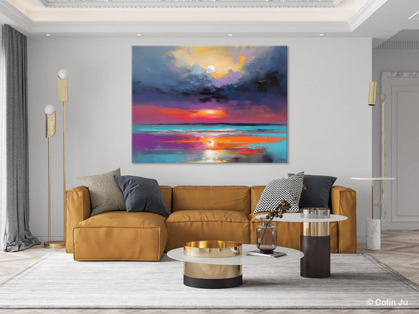 Original Abstract Art, Hand Painted Canvas Art, Large Abstract Painting for Living Room, Landscape Canvas Art, Large Landscape Acrylic Art-Grace Painting Crafts
